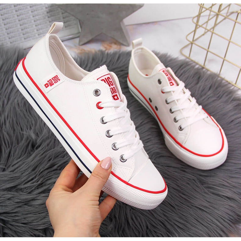 Deportivas bajas de ecopiel blanca Big Star JJ274130 blanco