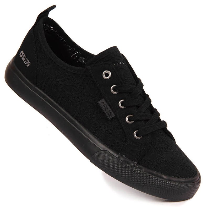 Zapatilla baja textil encaje negro Big Star JJ274064