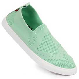 Zapatillas slip on menta para mujer Big Star FF274A604 verde