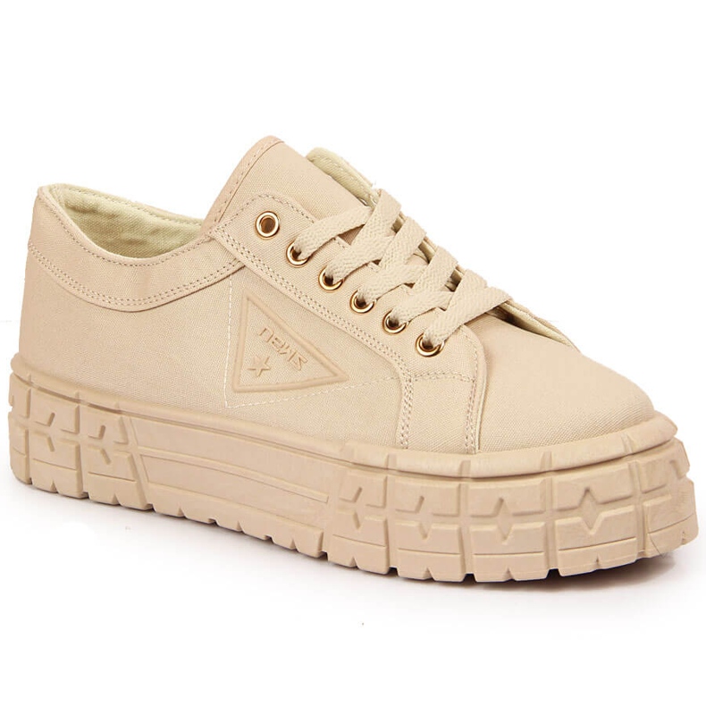 News Zapatillas beige de mujer con plataforma NOVEDADES
