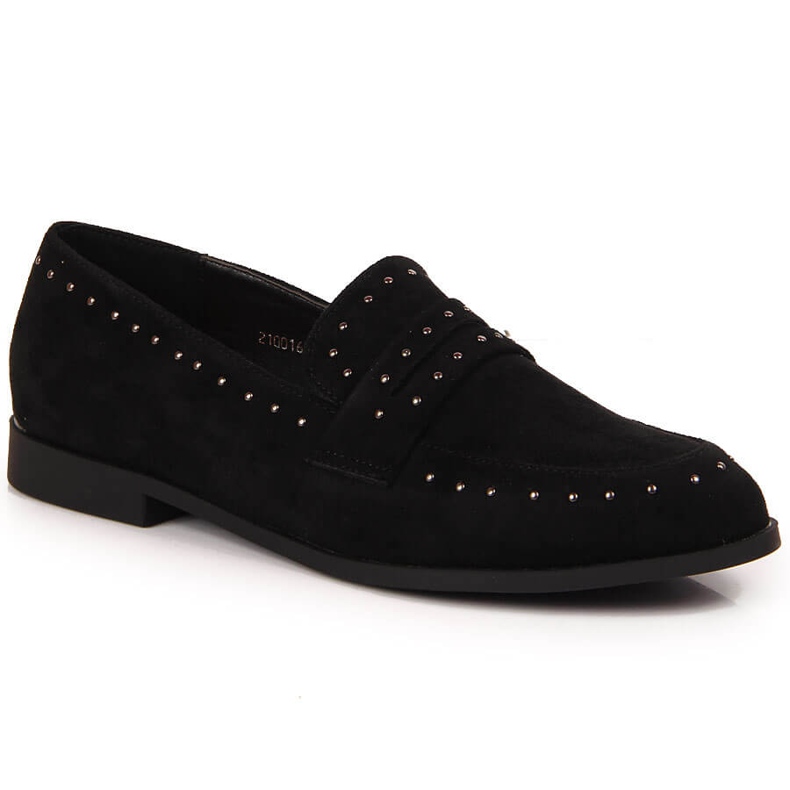 Zapatos mujer ante con remaches negro Laura La.Fi