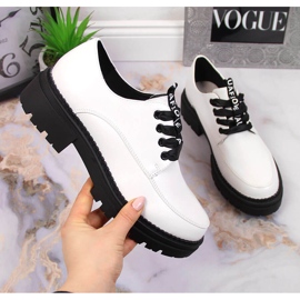 Botas de mujer con botas de plataforma, blanco Laura La.Fi