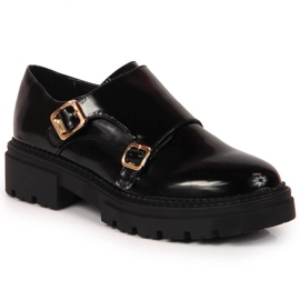 Zapatos plataforma mujer lacados en negro Laura La.Fi