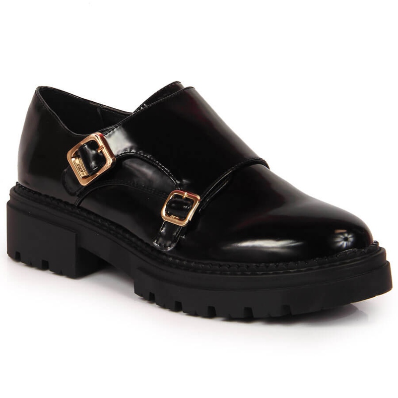 Zapatos plataforma mujer lacados en negro Laura La.Fi
