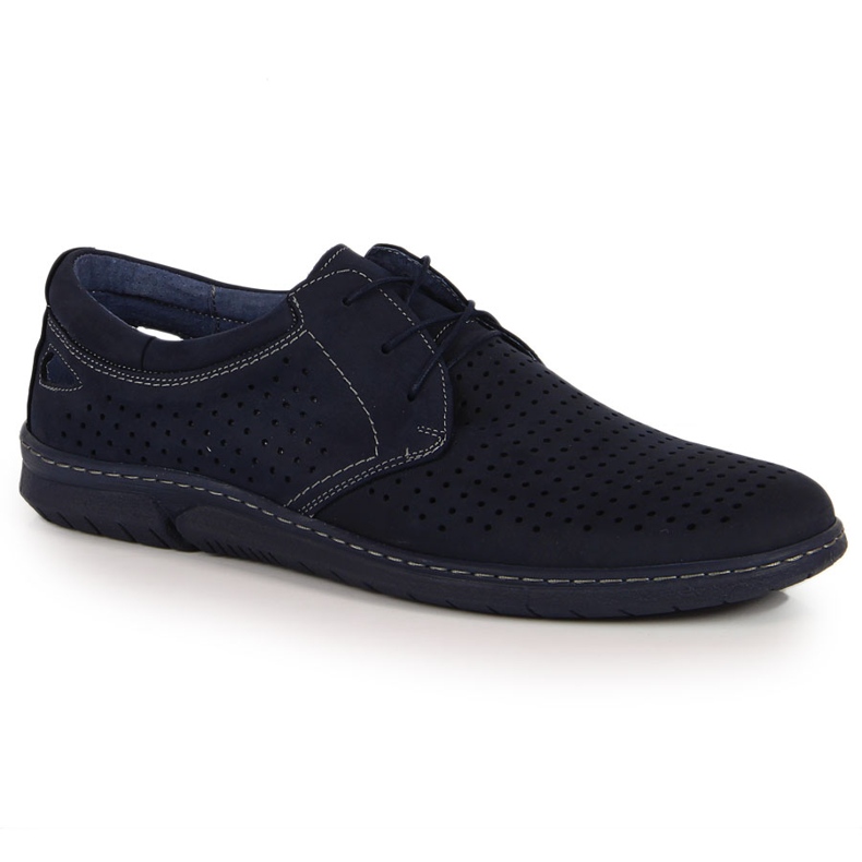 Zapatos calados hombre azul marino Łukbut 1447