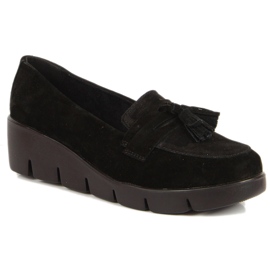 Mocasines mujer Filippo piel negra negro