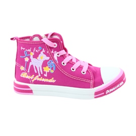 American Club Zapatillas rosas con cremallera American TEN13 azul rosado