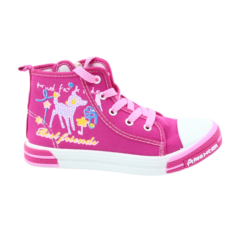 American Club Zapatillas rosas con cremallera American TEN13 azul rosado