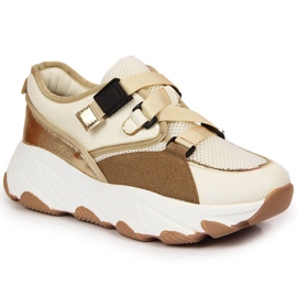 Zapatillas de mujer en la plataforma de crema Potocki multicolor