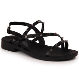 Sandalias de mujer negras con tachuelas Potocki negro