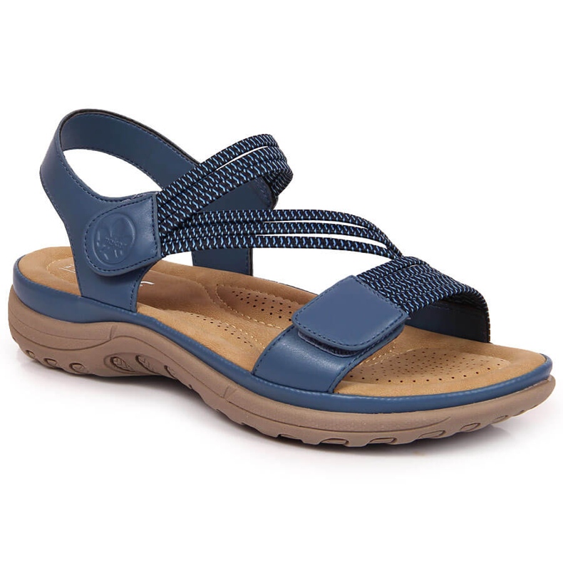 Sandalias deportivas mujer con velcro azul Rieker V8873-14