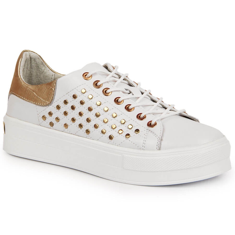 Deportivas de mujer de piel con remaches blancos Filippo