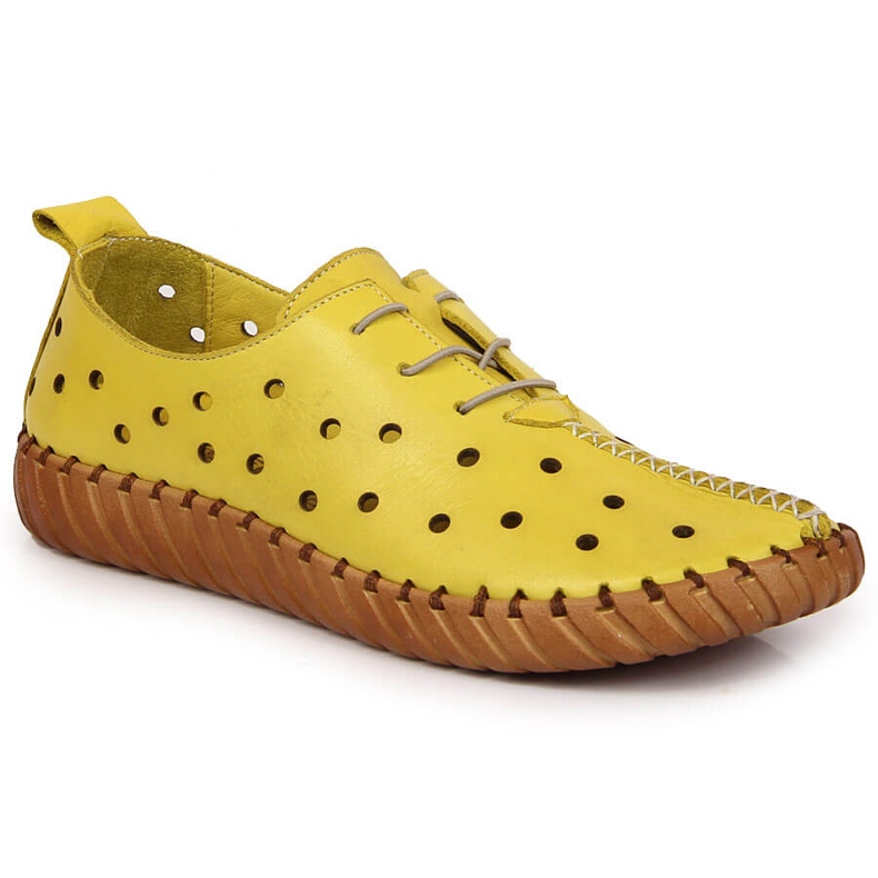 Zapatos cómodos piel amarillo Artiker