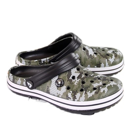 Zapatillas de casa de espuma para niño American Club caqui