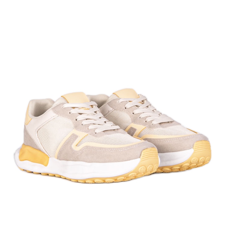 Deportivas Misano de mujer amarillas beige amarillo