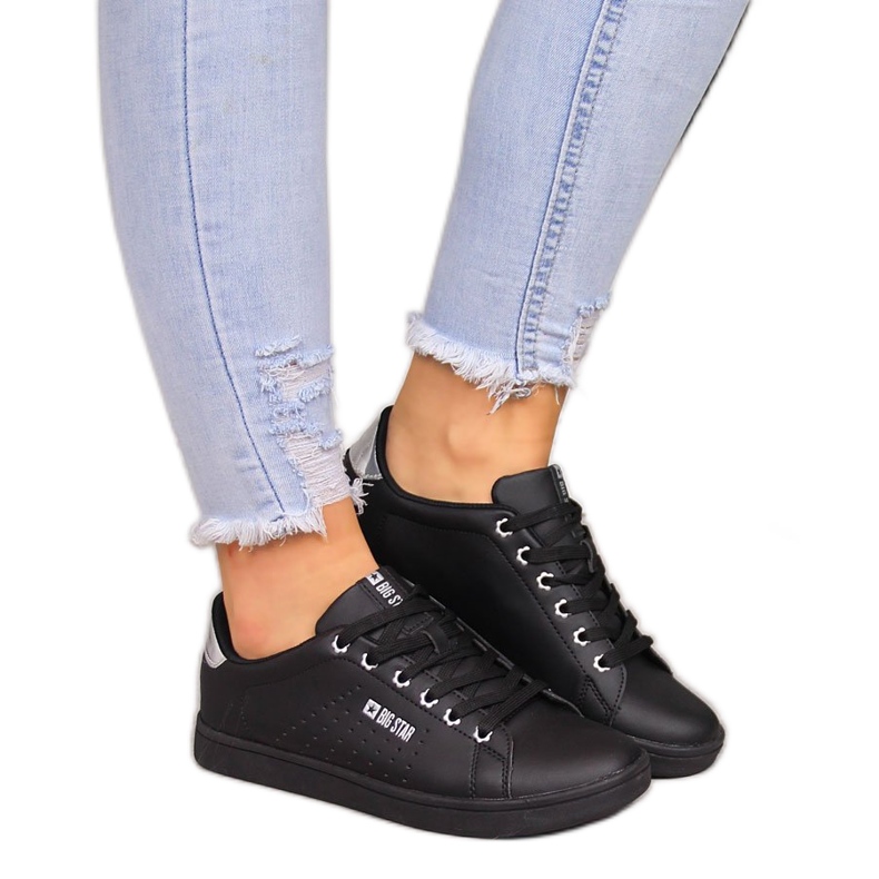Deportivas de mujer negras con ecopiel Big Star DD274586 negro Deportivas de mujer negras con ecopiel Big Star DD274586 negro