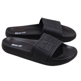 Chanclas de playa de goma para niños negras Big Star DD374157 negro