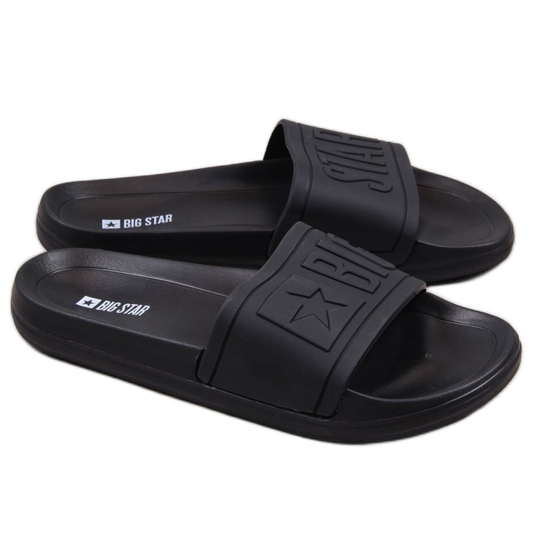 Chanclas de playa de goma para niños negras Big Star DD374157 negro