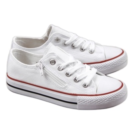 News Deportivas bajas para niños con cremallera, blancas NOVEDADES blanco