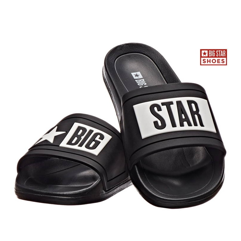 Chanclas de playa de goma negra Big Star DD274A266 negro