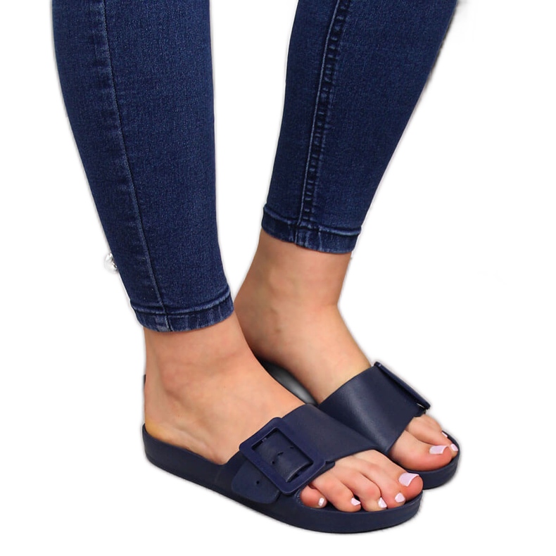 Chanclas de playa mujer espuma azul marino Big Star FF274A388