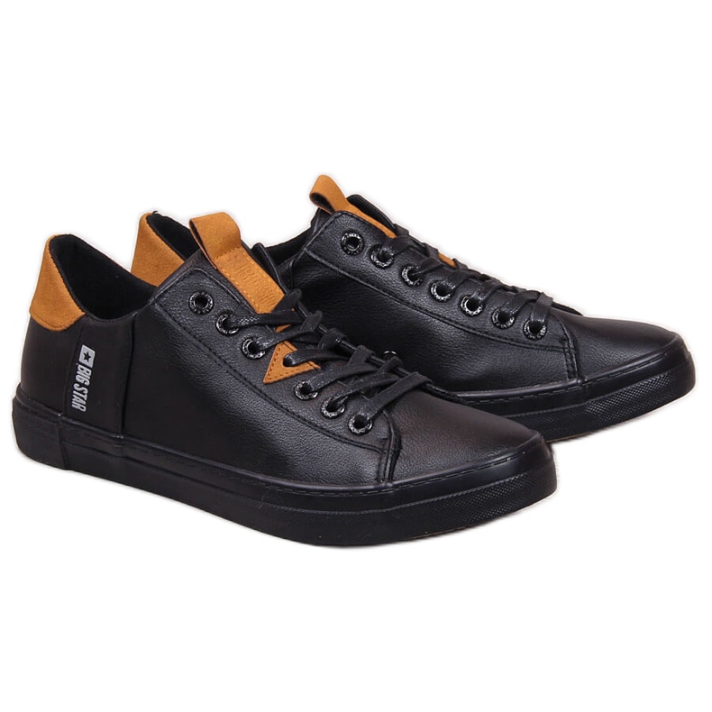 Zapatilla baja de hombre ecopiel negra Big Star GG174026 negro
