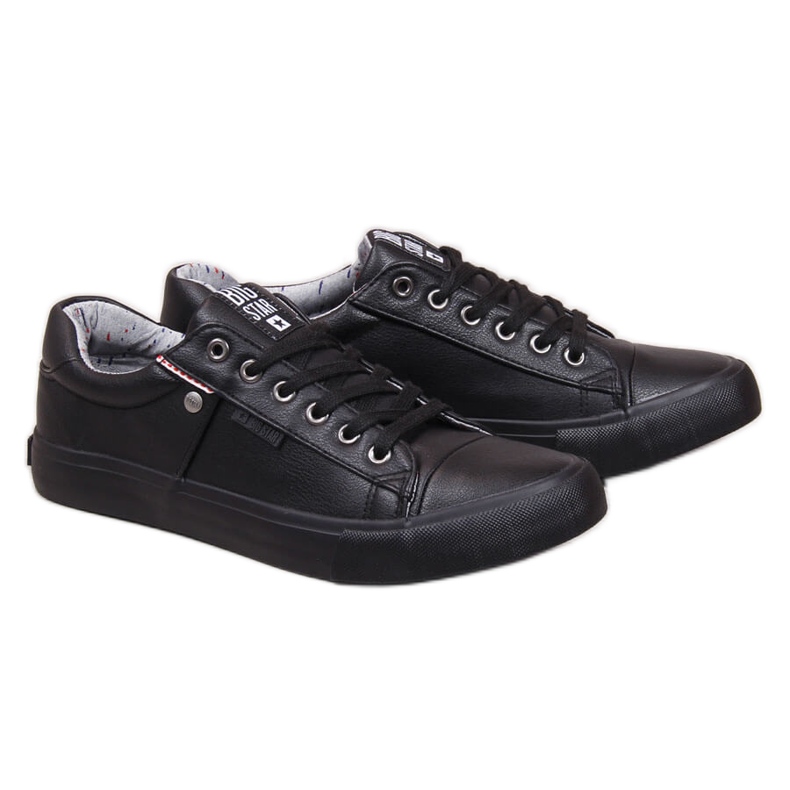Zapatilla baja de hombre ecopiel negra Big Star GG174029 negro