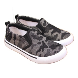 Zapatillas slip on pantuflas para jardín de infantes, camuflaje negro Atletico