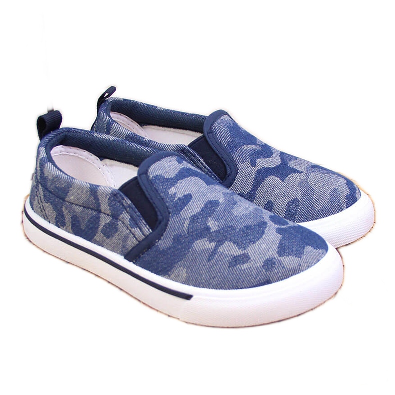 Zapatillas slip on pantuflas para jardín de infantes azul marino Atletico