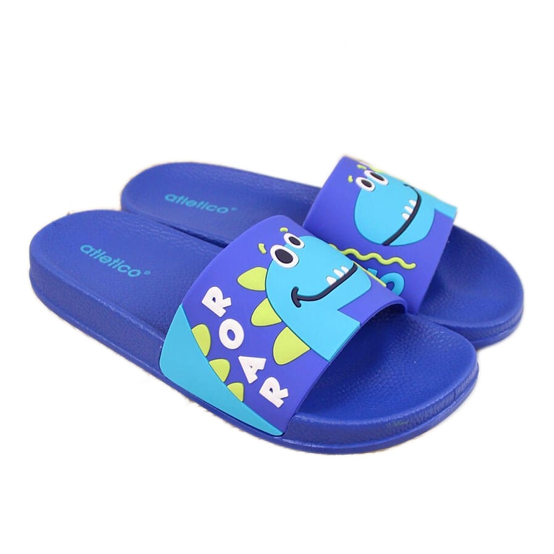 Chanclas de piscina de niño atletico azul