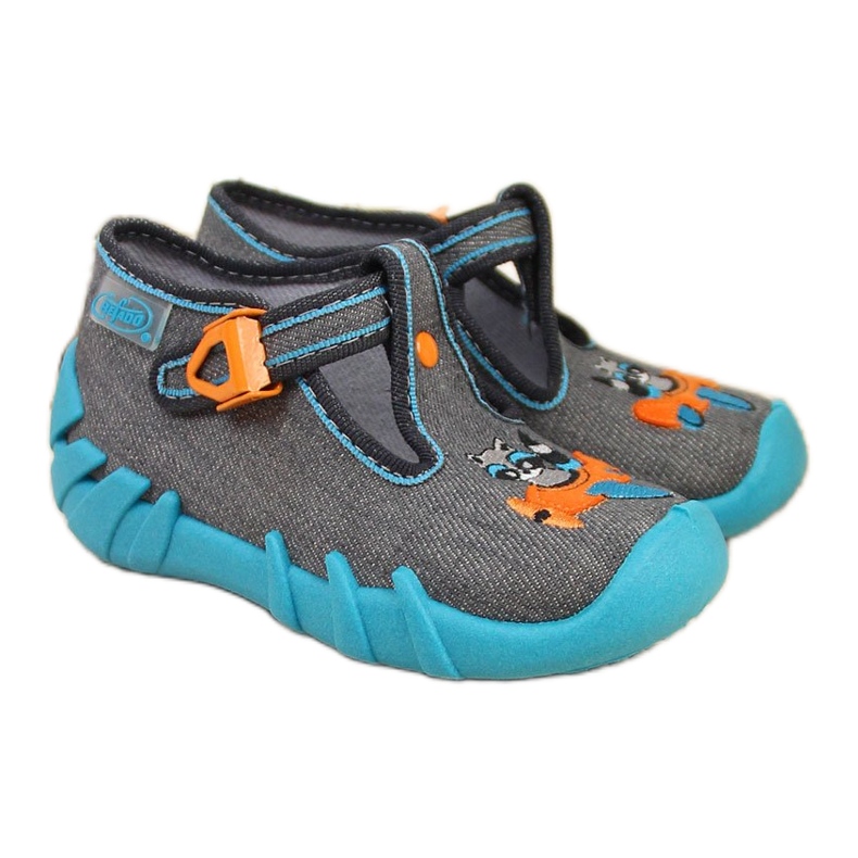 Zapatillas de estar por casa de niño, Befado gris y azul