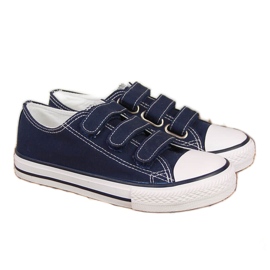 Deportivas bajas de niño Atletico azul marino con velcro