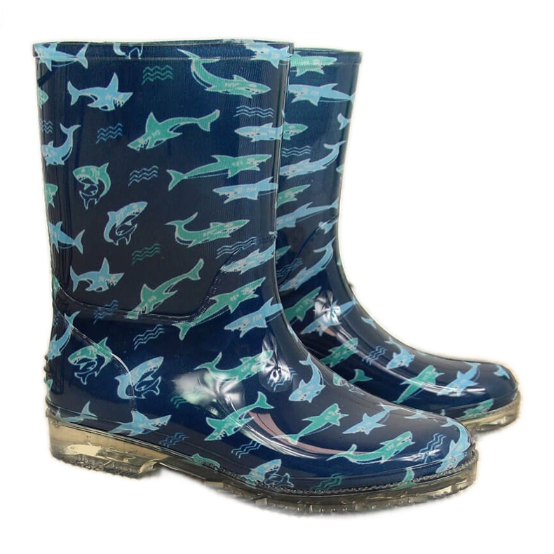 T.Sokolski Chanclas de niño con tiburones azul marino de T. Sokolski