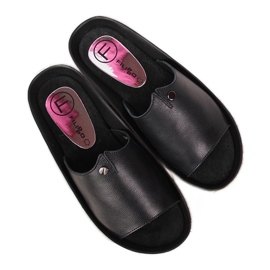Babuchas mujer en piel negra plataforma Filippo negro Babuchas mujer en piel negra plataforma Filippo negro