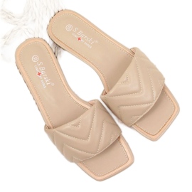 S.Barski Babuchas mujer beige acolchadas S. Barski