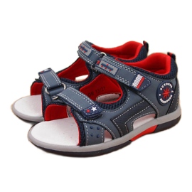 American Club sandalias azul marino con velcros para niño