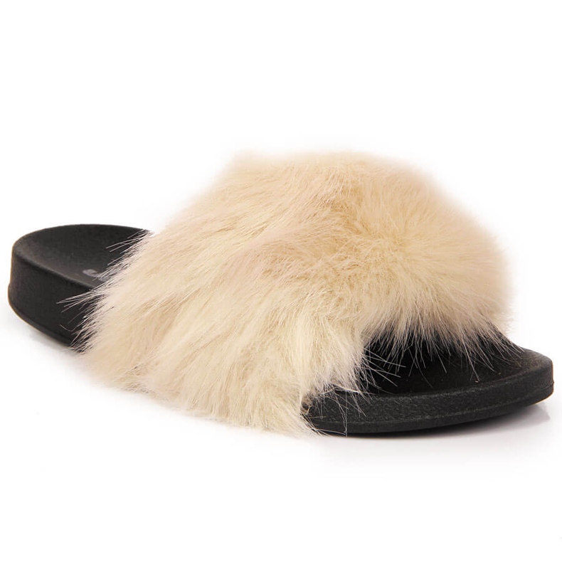 Babuchas Jezzi mujer beige con pelo