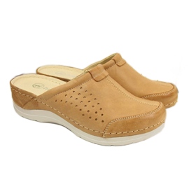 Babucha mujer en piel marron claro Helios 281 marrón