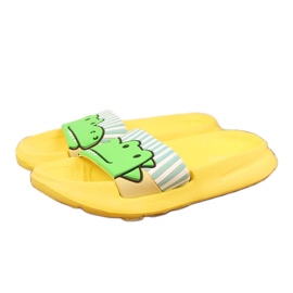 Pantuflas infantiles de espuma Befado amarillo con cocodrilo