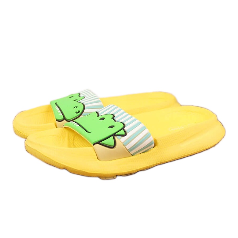 Pantuflas infantiles de espuma Befado amarillo con cocodrilo