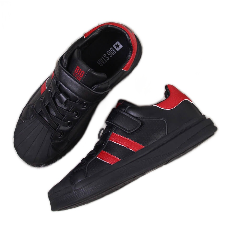 Deportiva infantil negra Big Star GG374022 velcros negro