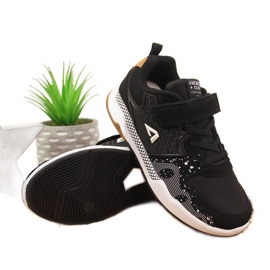 Deportivas de niño American Club negras con velcro negro