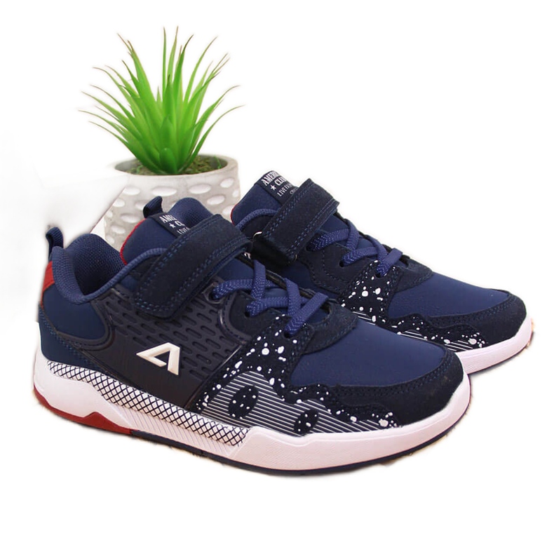 Deportiva infantil American Club azul marino con velcros
