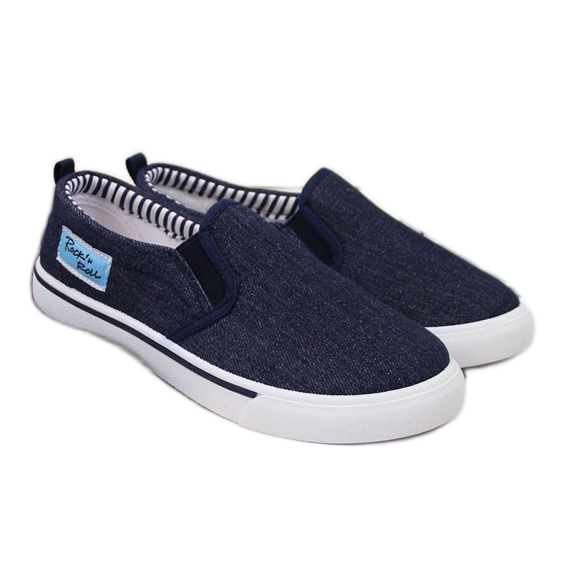 Atletico Zapatillas slip-on de hombre Atlético azul marino