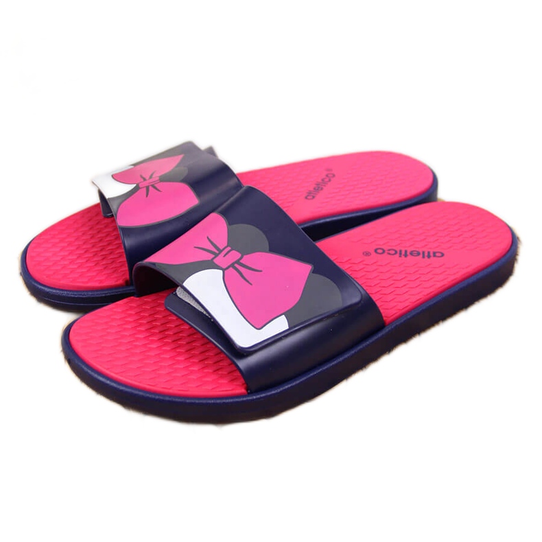 Chanclas de playa de mujer Atletico azul marino con velcro