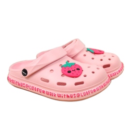 Atletico Zapatillas de espuma de niña Atlético rosa para la piscina