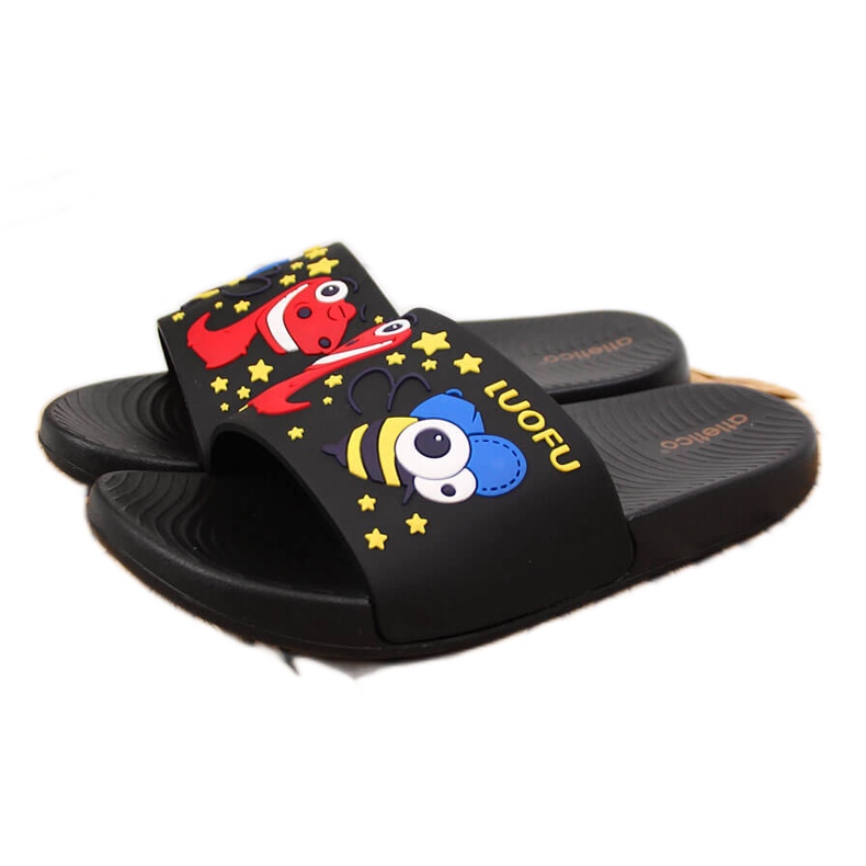 Atletico Zapatillas de casa de niño para la piscina del Atlético negro
