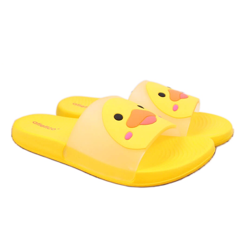 Zapatillas de casa de niño Atletico amarillas para la piscina amarillo