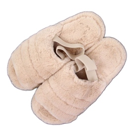 Zapatillas casa mujer Seastar pelo beige