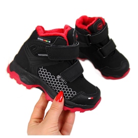 Botas de nieve negras impermeables con cierre adhesivos para niño American Club negro